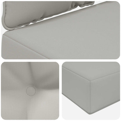 Cuscino per divano da esterno 2 pcs Grigio Poliestere