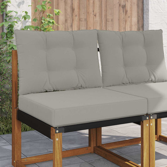 Cuscino per divano da esterno 2 pcs Grigio Poliestere