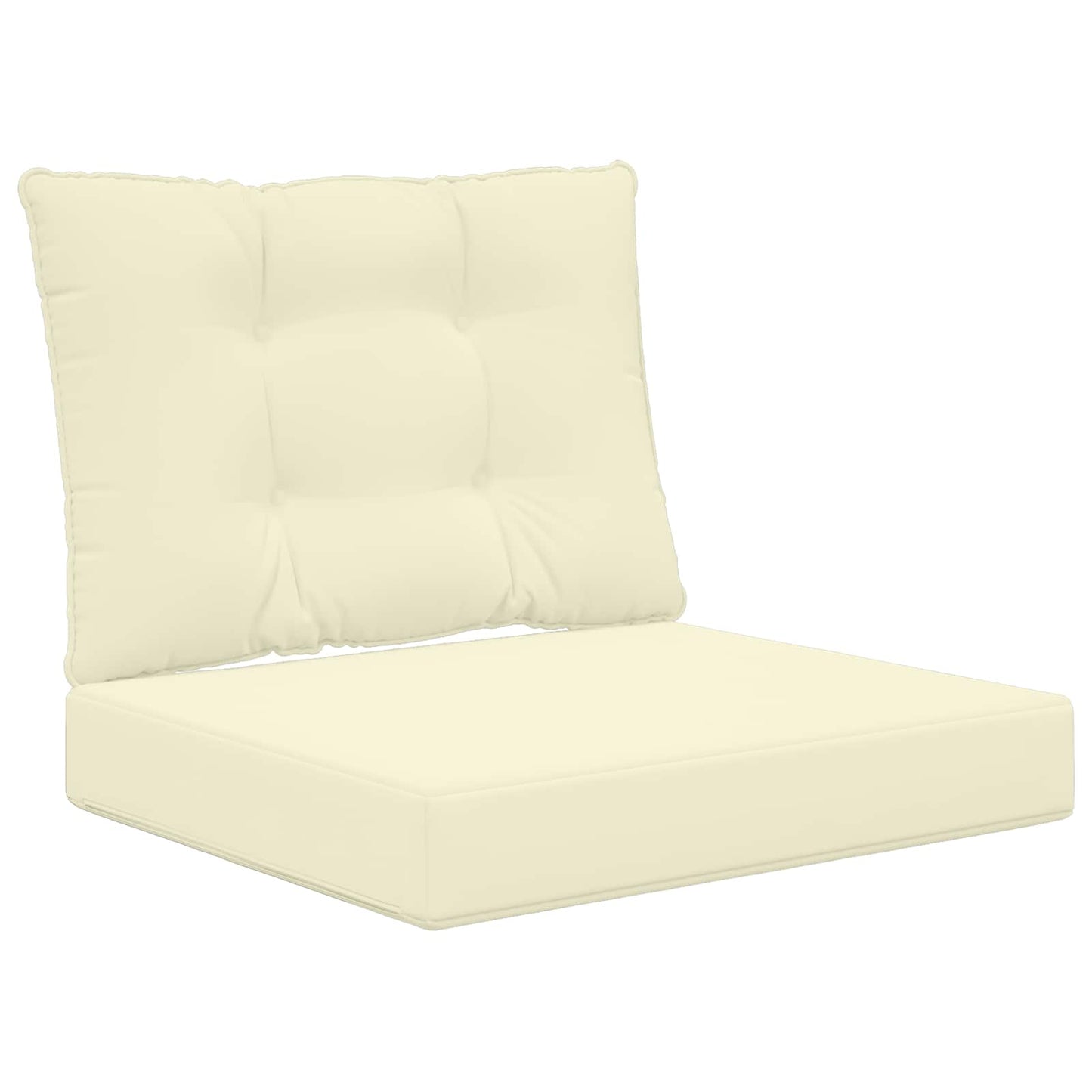 Cuscino per divano da esterno 2 pcs Crema Poliestere