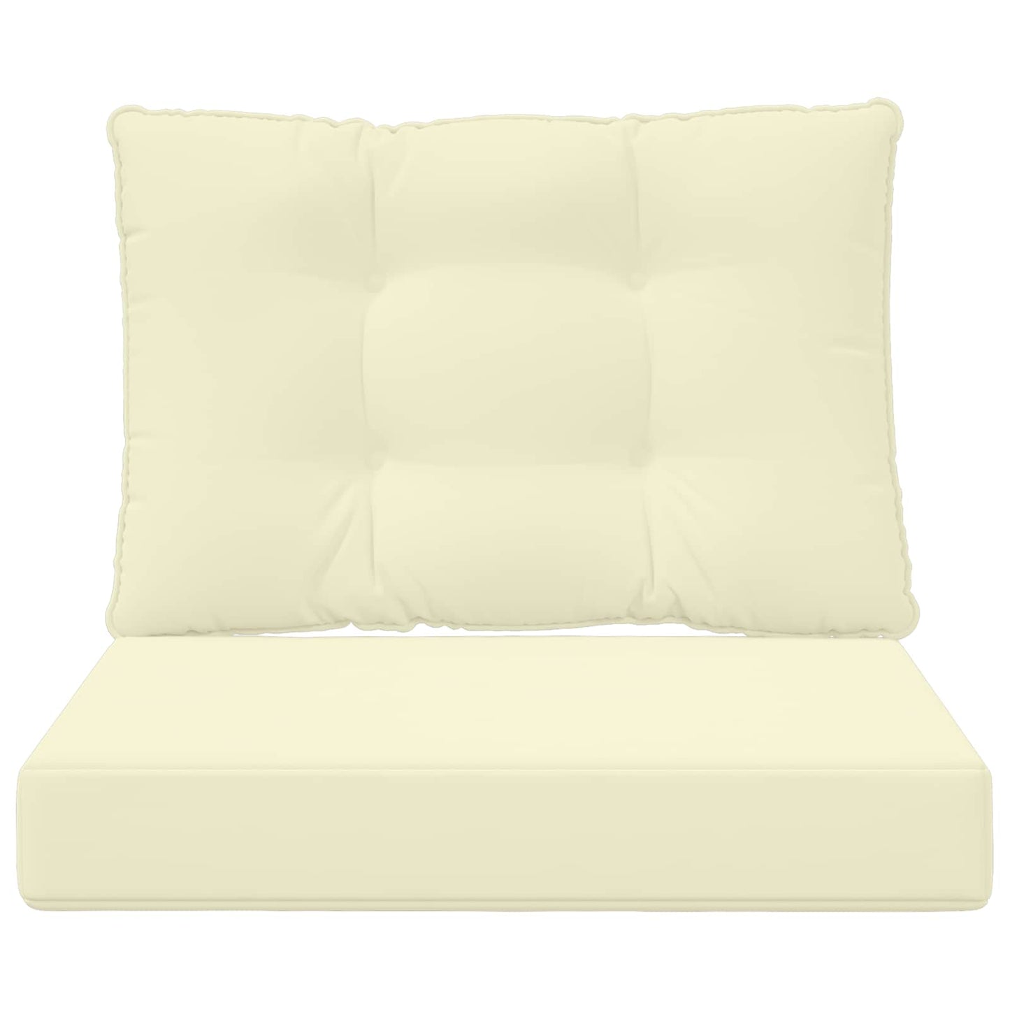 Cuscino per divano da esterno 2 pcs Crema Poliestere