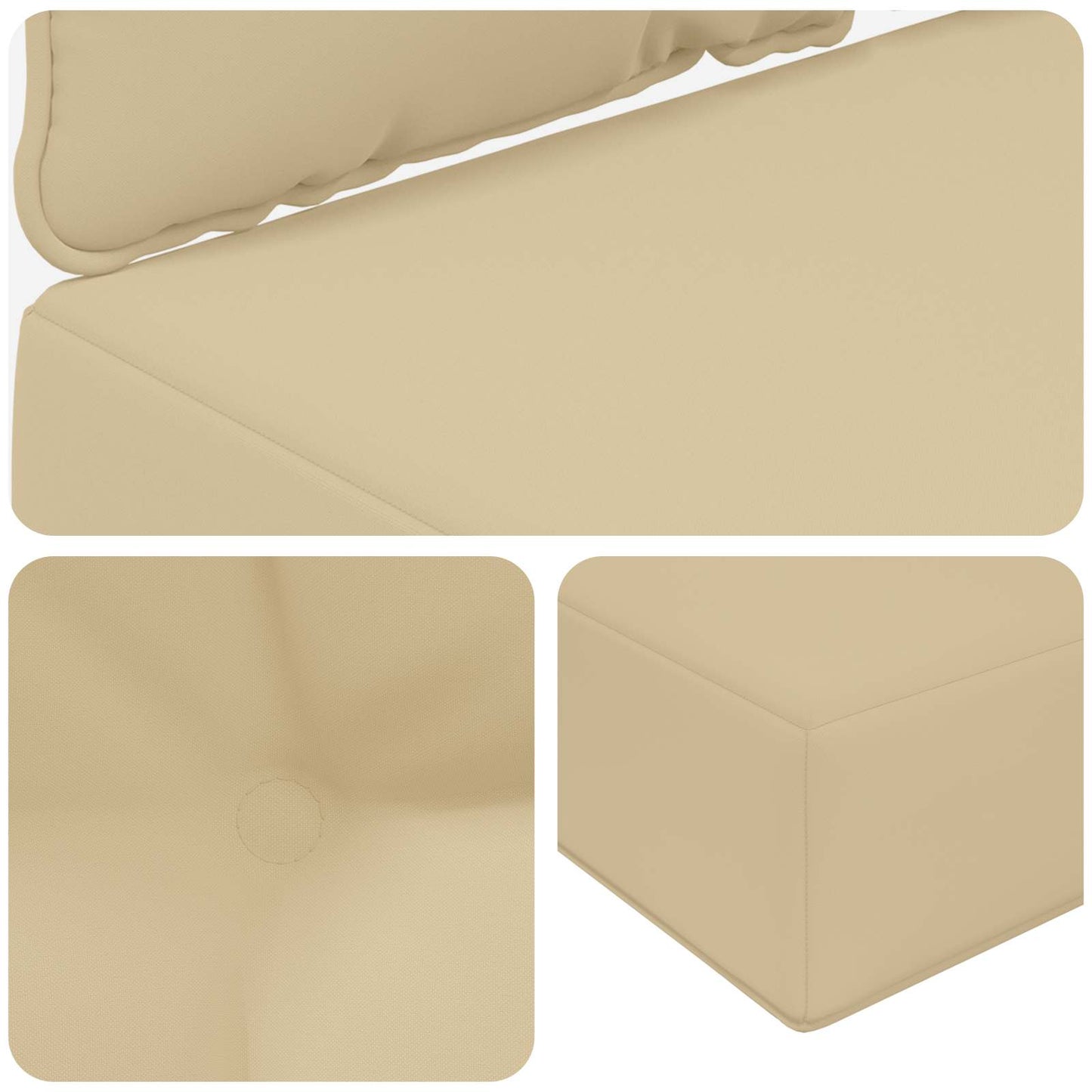 Cuscino per divano da esterno 2 pcs Beige Poliestere | homemem39