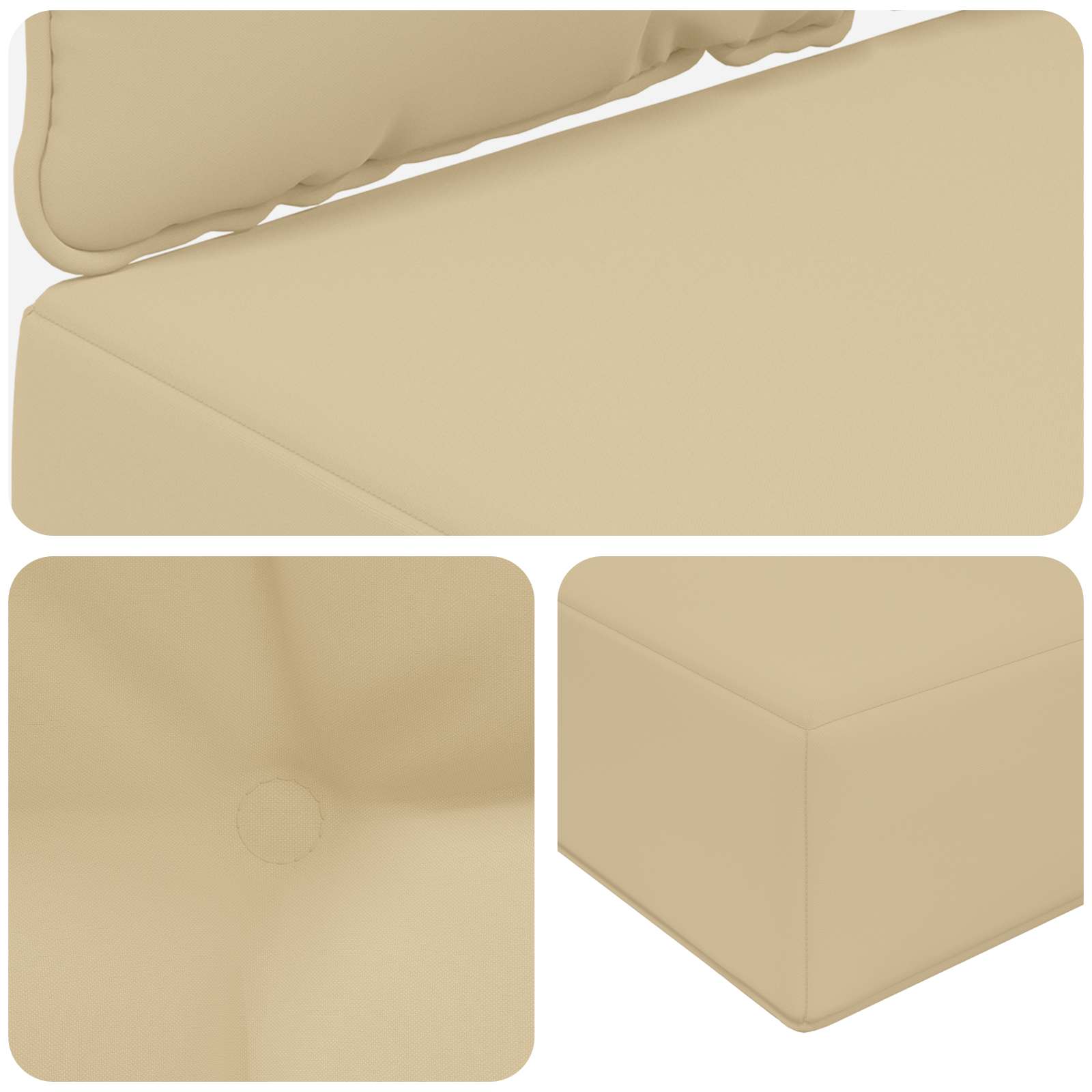 Cuscino per divano da esterno 2 pcs Beige Poliestere | homemem39