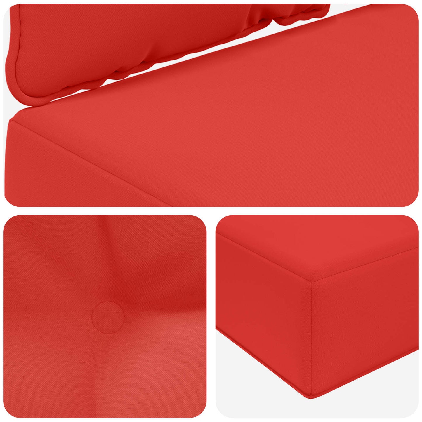 Cuscino per divano da esterno 2 pcs Rosso Poliestere