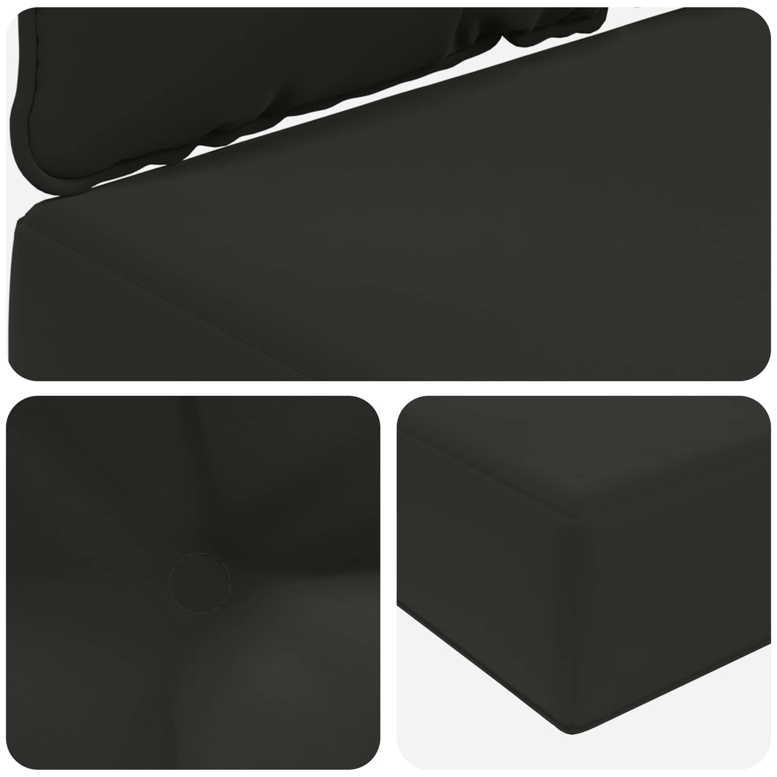 Cuscino per divano da esterno 2 pcs Nero Poliestere | homemem39