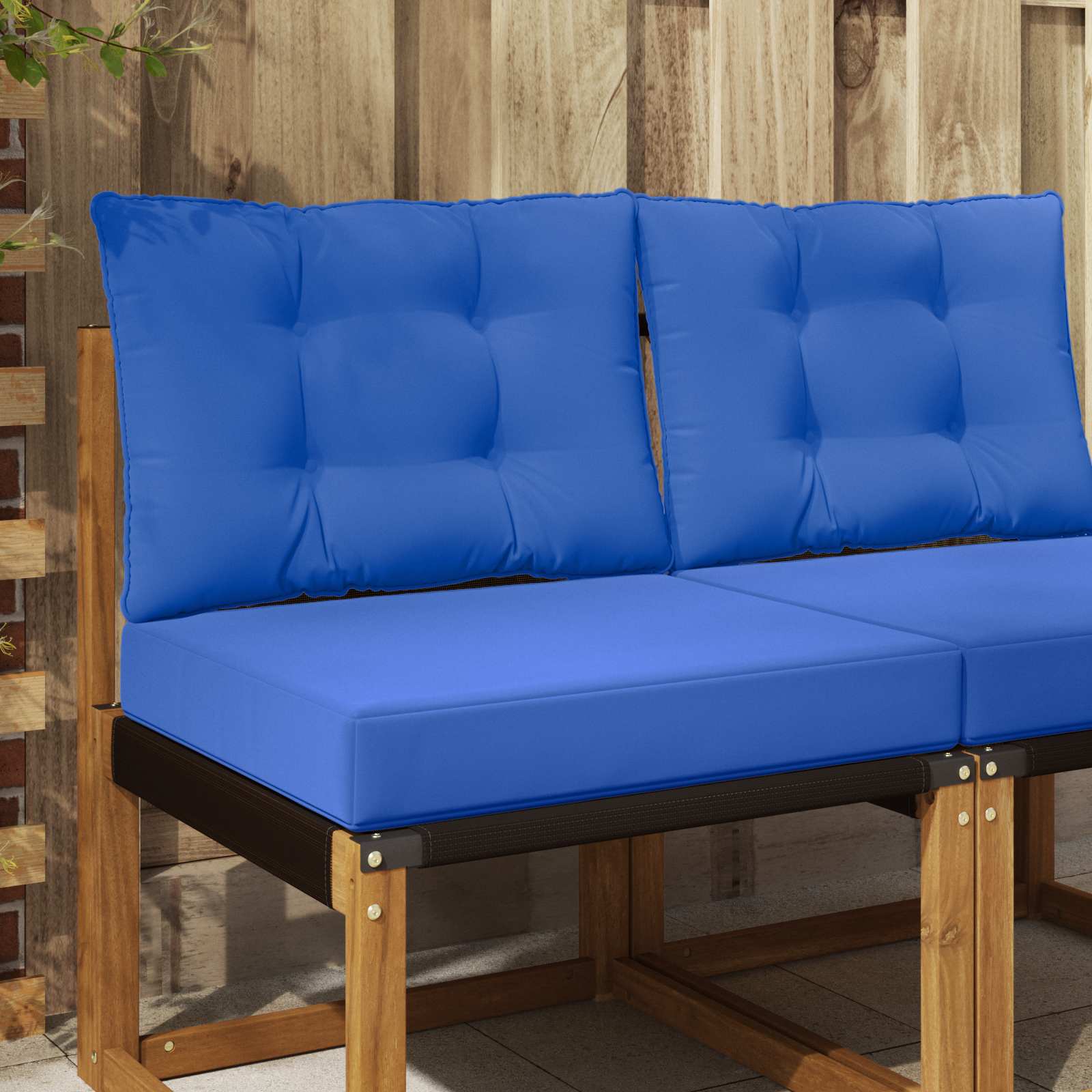 Cuscino per divano da esterno Poliestere Blu Reale | homemem39