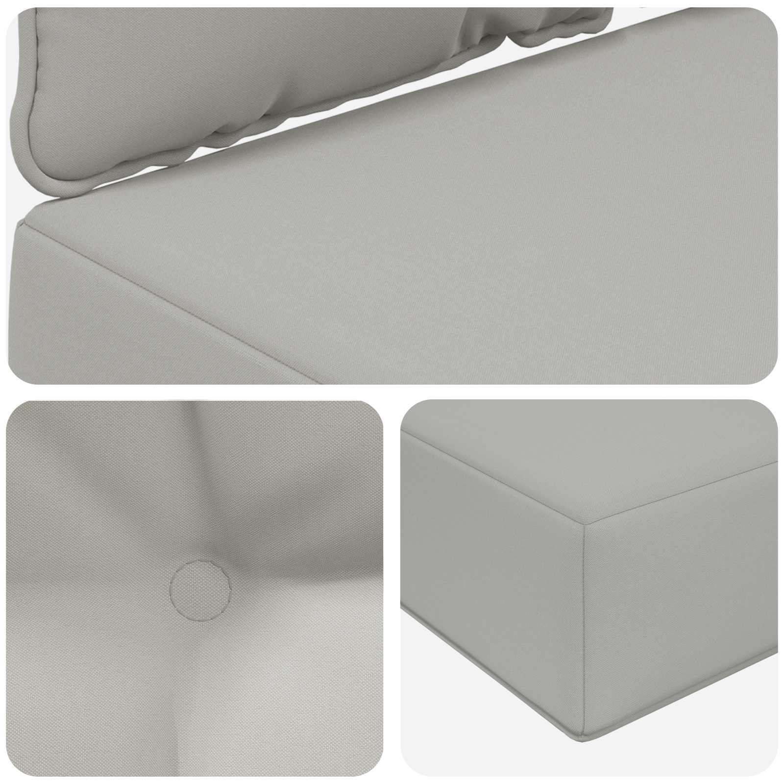 Cuscino per divano da esterno Poliestere Grigio 60 x 40 x 10 cm | homemem39