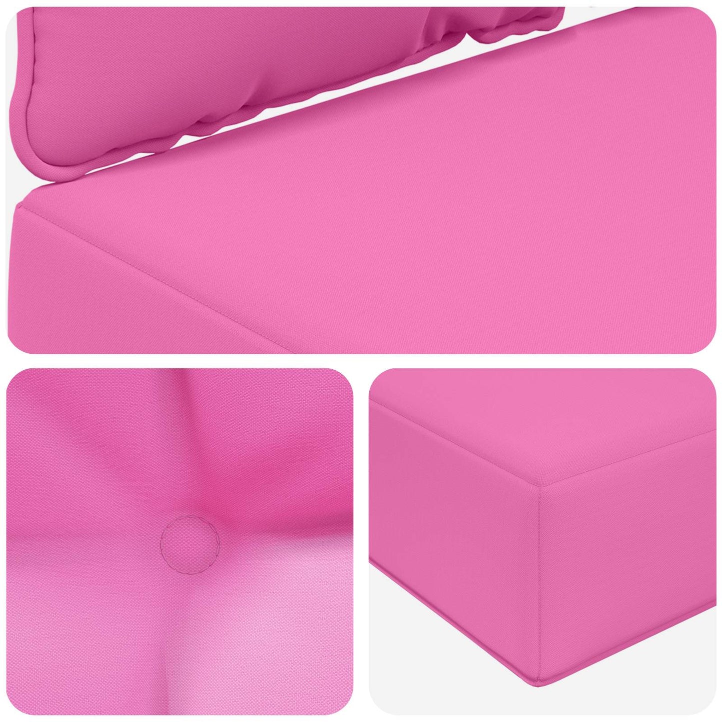 Cuscino per divano da esterno Poliestere Rosa 60 x 40 x 10 cm | homemem39