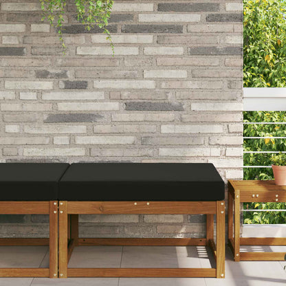 Cuscino per divano da esterno Nero 80 x 80 x 8 cm Poliestere | homemem39
