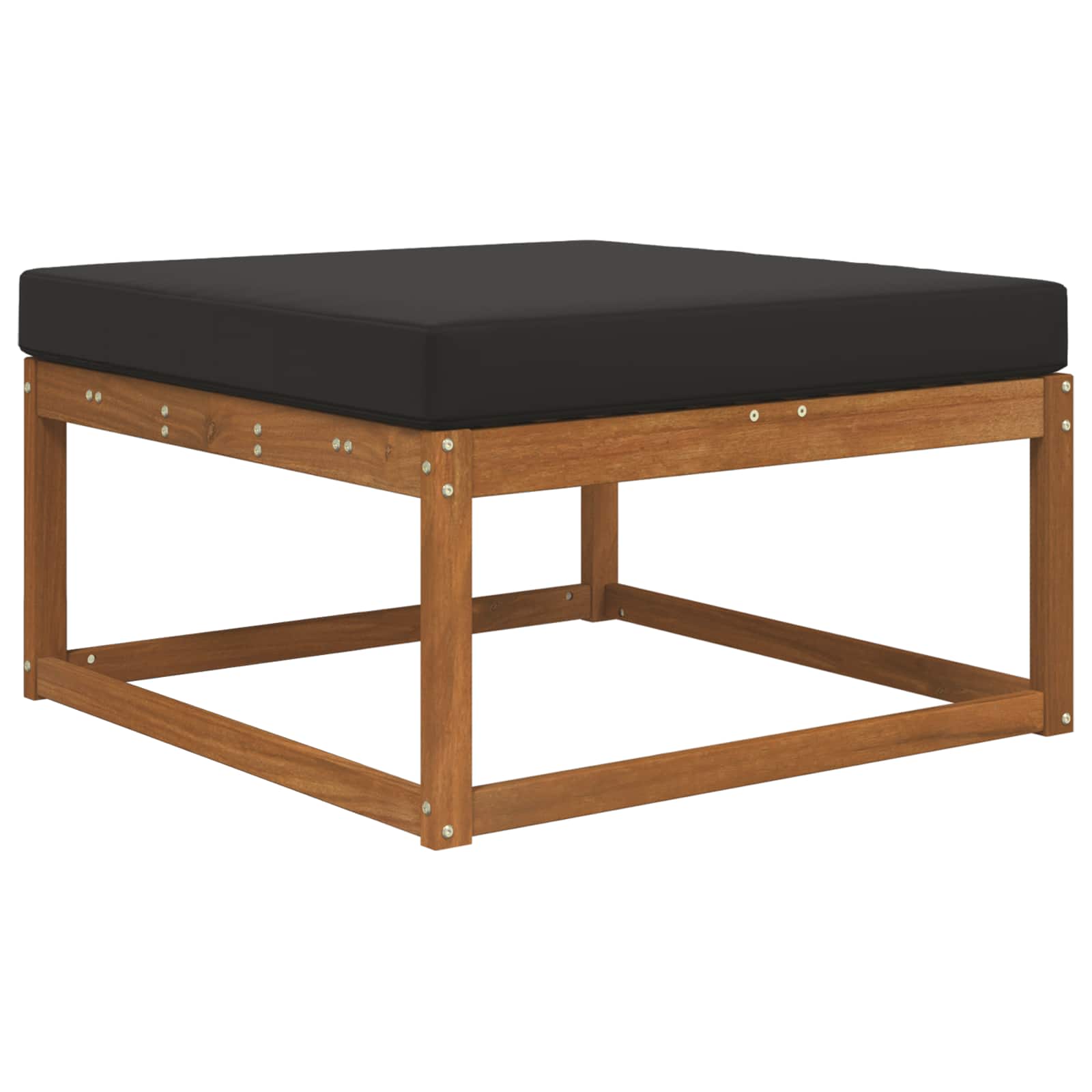 Cuscino per divano da esterno Nero 80 x 80 x 8 cm Poliestere | homemem39