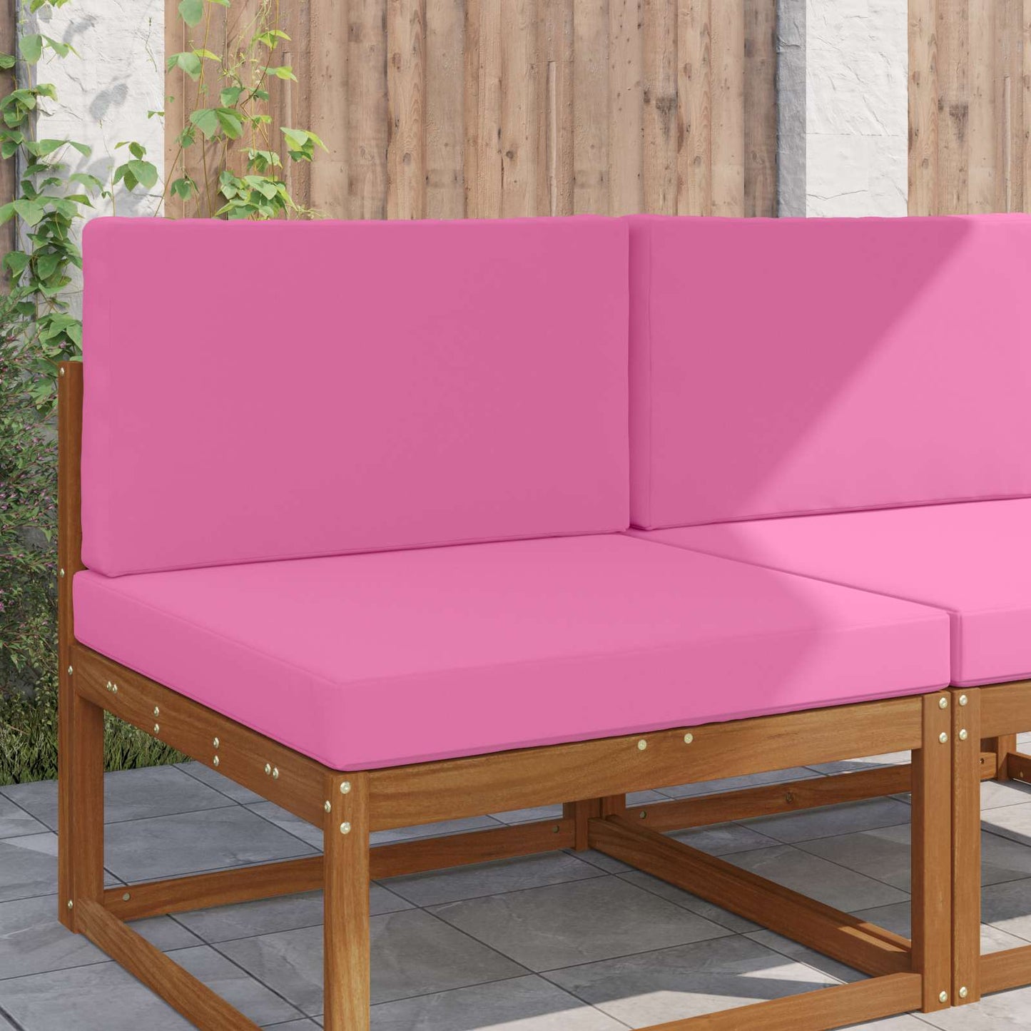 Cuscino per divano da esterno Poliestere Rosa 80 x 80 x 8 cm