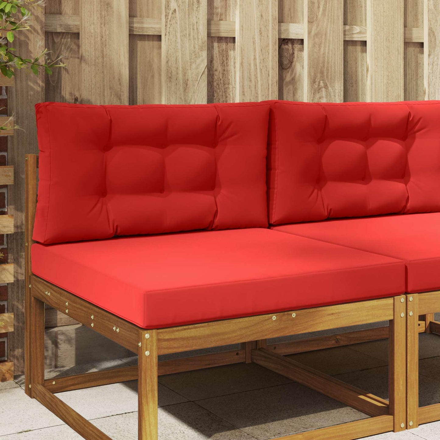 Cuscino per divano da esterno Poliestere Rosso 80 x 80 x 8 cm