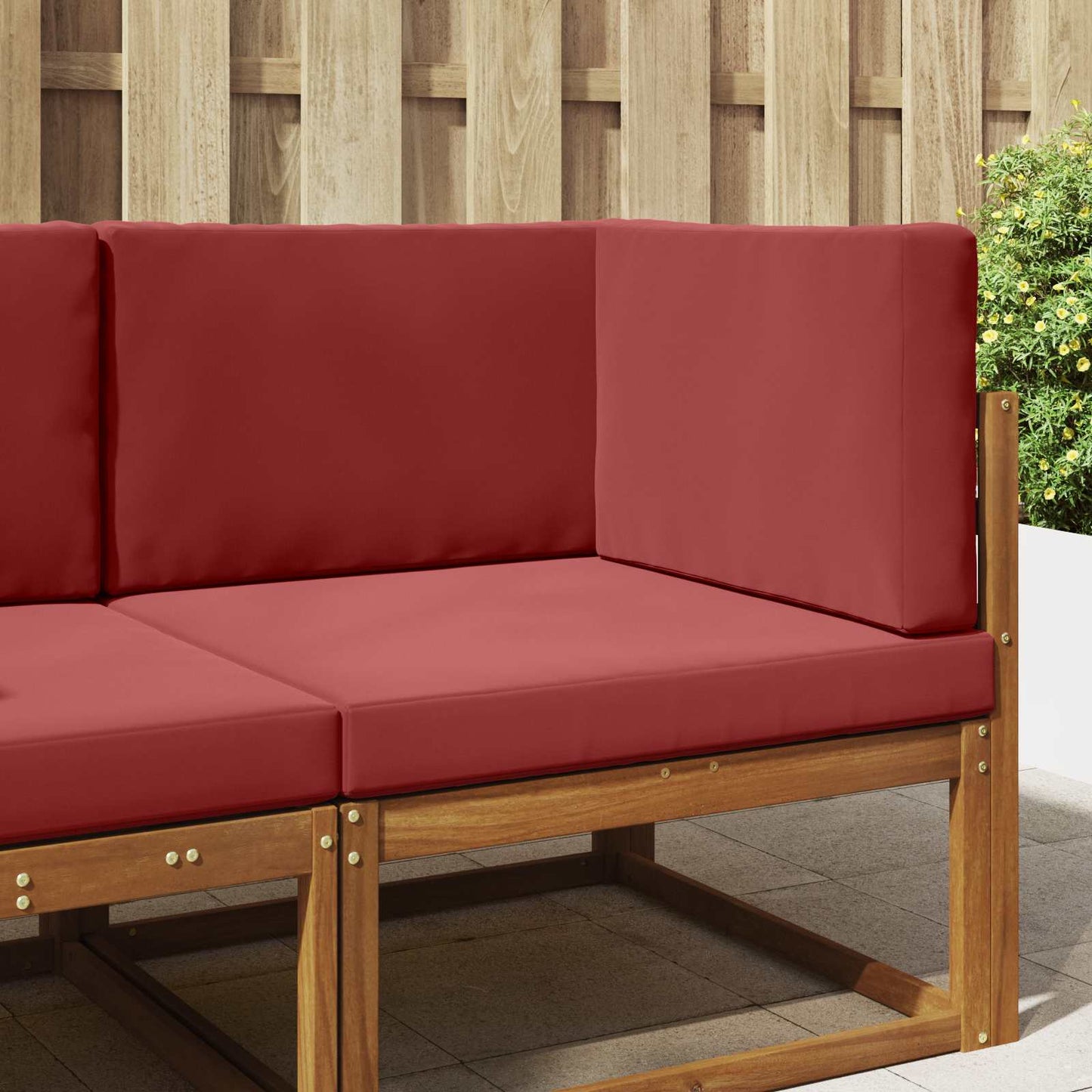Cuscino per divano da esterno 3 pcs Rosso vino Poliestere | homemem39
