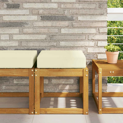 Cuscino da Sedia Esterno Crema 40 x 40 x 8 cm 100% Poliestere | homemem39
