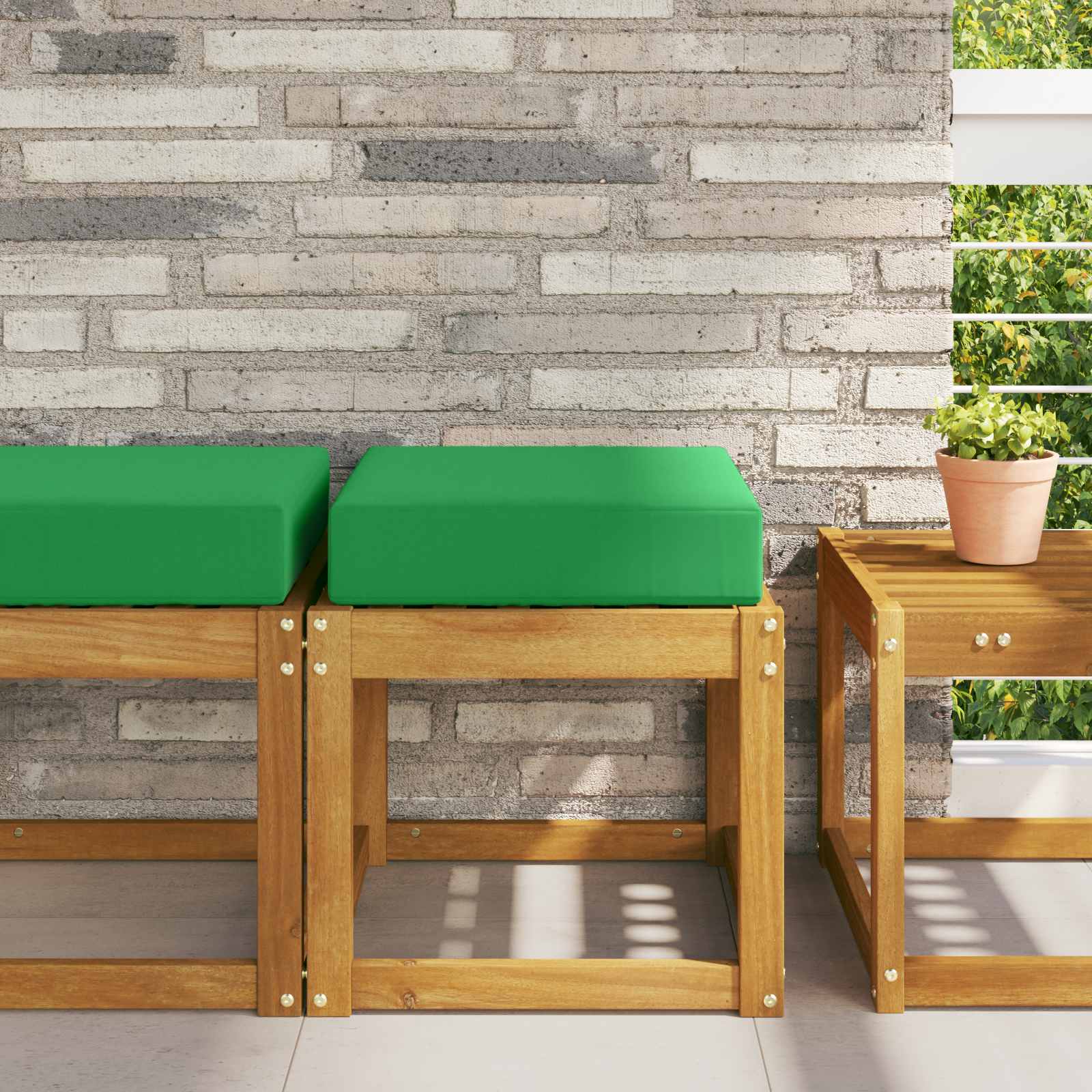 Cuscino da Sedia Esterno Verde 40 x 40 x 8 cm 100% Poliestere | homemem39