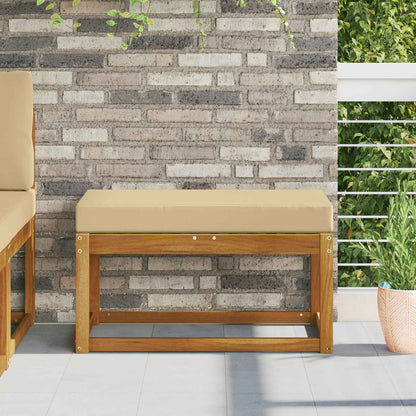Cuscino da Sedia Esterno Beige 80 x 40 x 8 cm 100% Poliestere