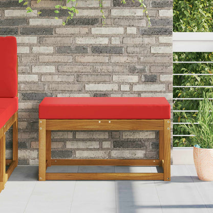 Cuscino da Sedia Esterno Rosso 80 x 40 x 8 cm 100% Poliestere