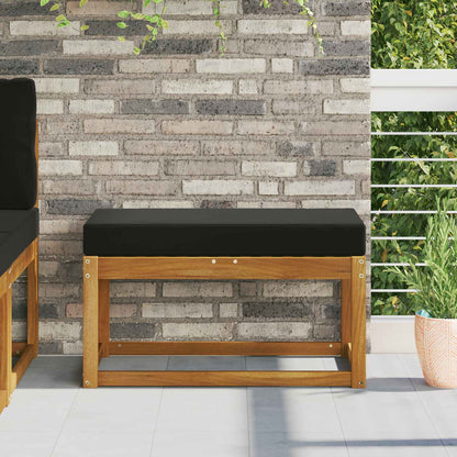 Cuscino da Sedia Esterno Nero 80 x 40 x 8 cm 100% Poliestere