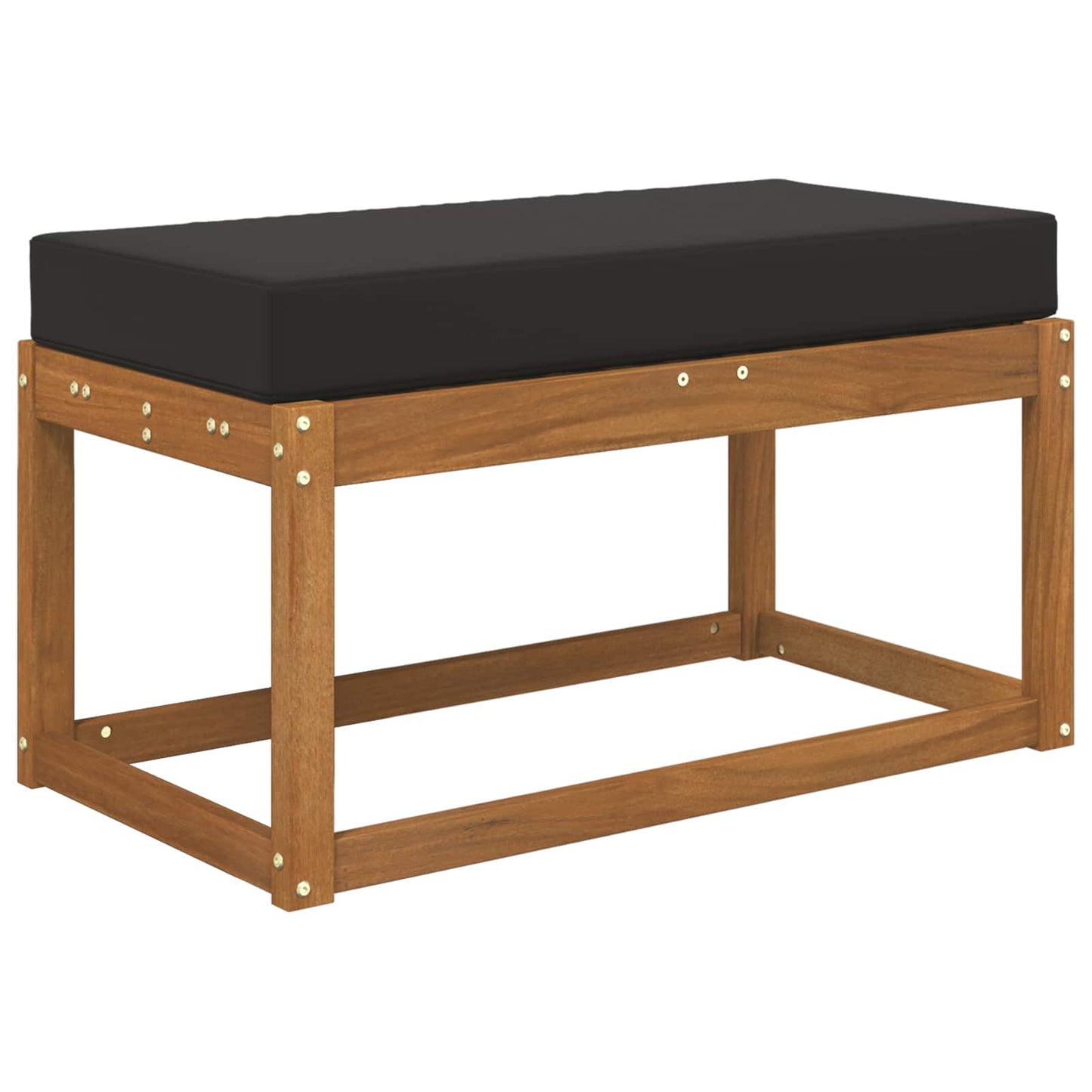 Cuscino da Sedia Esterno Nero 80 x 40 x 8 cm 100% Poliestere | homemem39