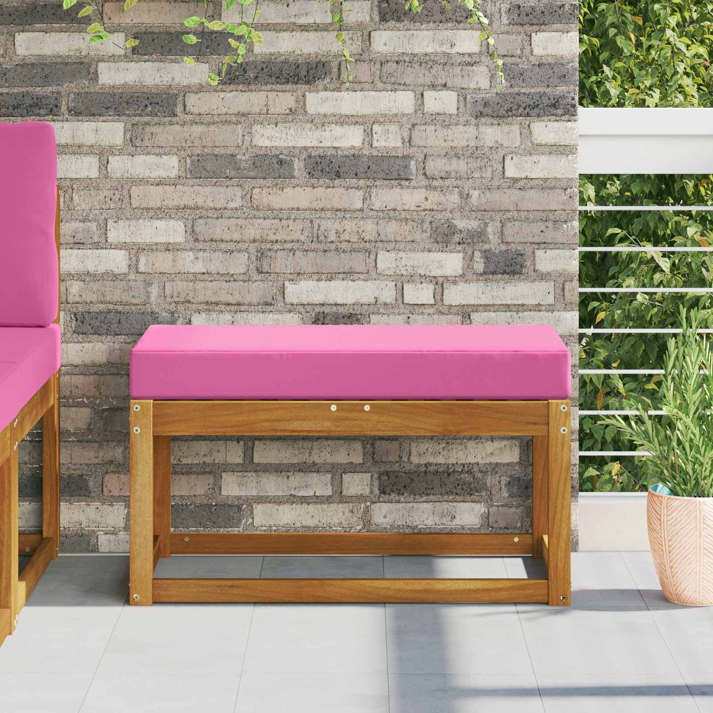 Cuscino per la seduta Rosa 80 x 40 x 8 cm 100% Poliestere