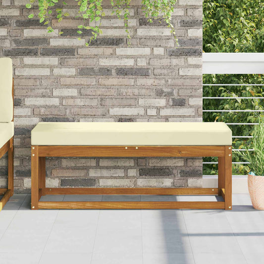 Cuscino da Sedia Esterno 100% Poliestere Crema 115 x 40 x 8 cm - homemem39