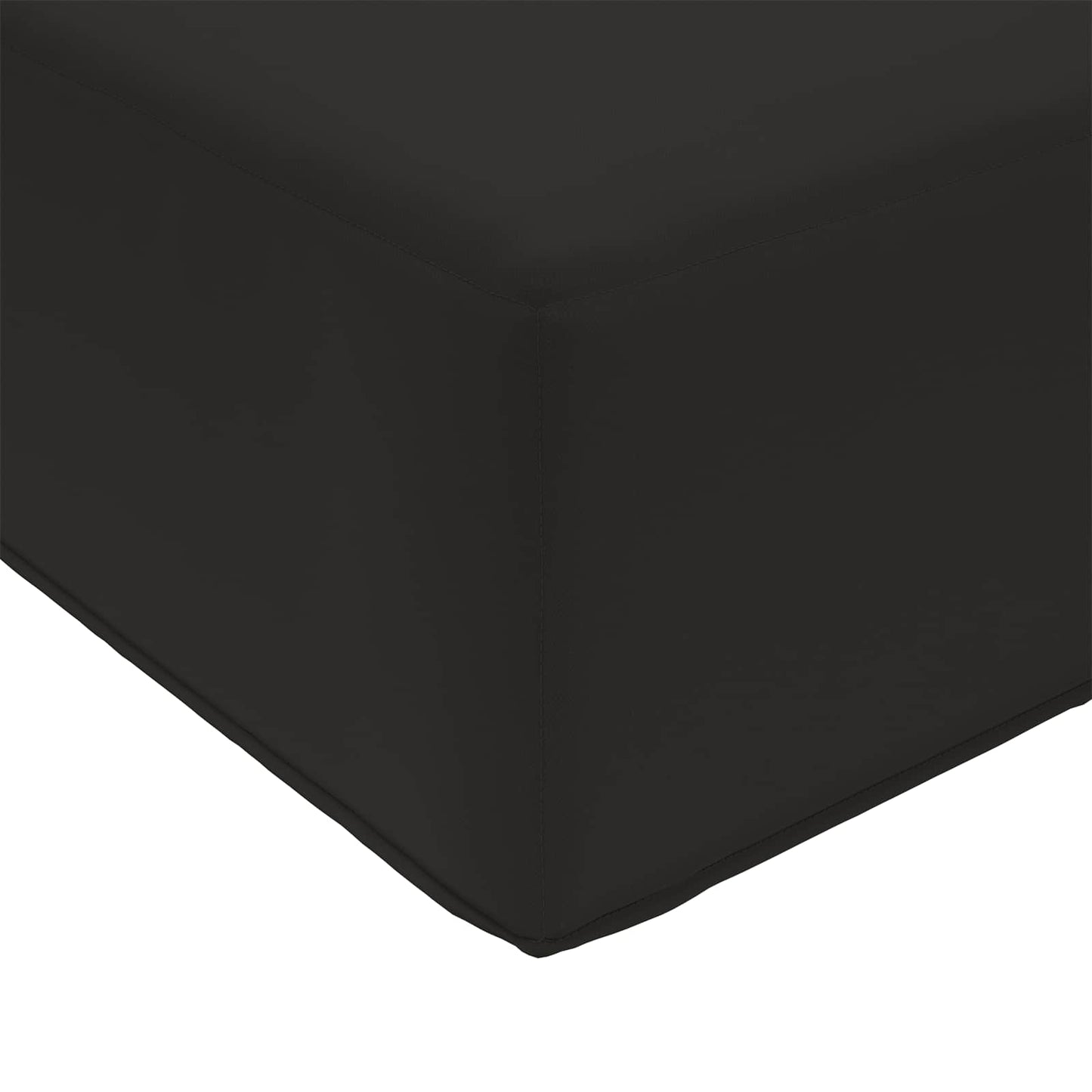 Cuscino da Sedia Esterno Nero 111,5 x 40 x 8 cm 100% Poliestere