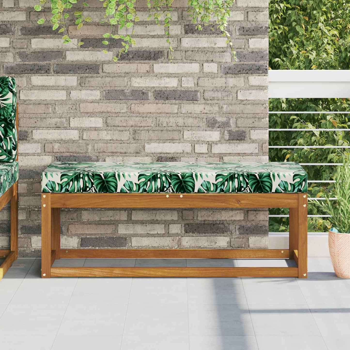 Cuscino da Sedia Esterno Fogli tropicali 111,5 x 40 x 8 cm | homemem39