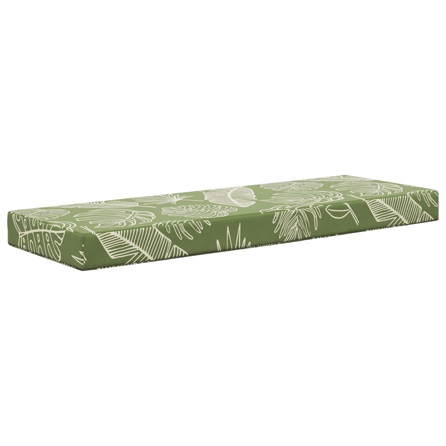 Cuscino da Sedia Esterno Foglie Verdi 111,5 x 40 x 8 cm