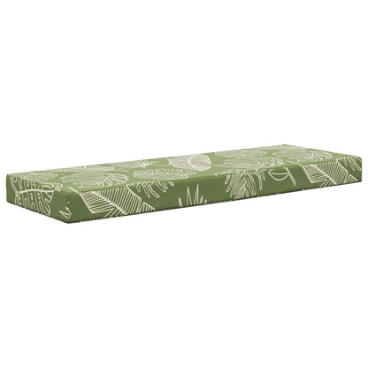 Cuscino da Sedia Esterno Foglie Verdi 111,5 x 40 x 8 cm