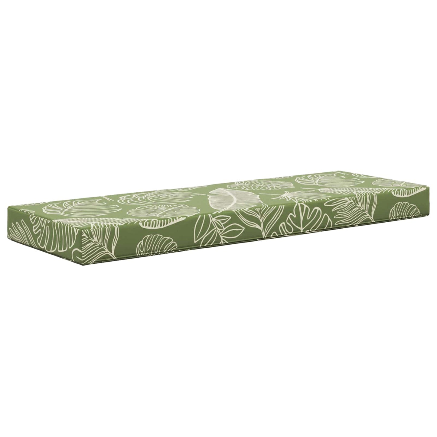 Cuscino da Sedia Esterno Foglie Verdi 111,5 x 40 x 8 cm