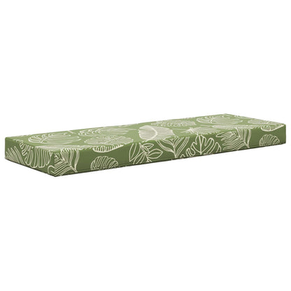 Cuscino da Sedia Esterno Foglie Verdi 111,5 x 40 x 8 cm