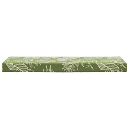 Cuscino da Sedia Esterno Foglie Verdi 111,5 x 40 x 8 cm