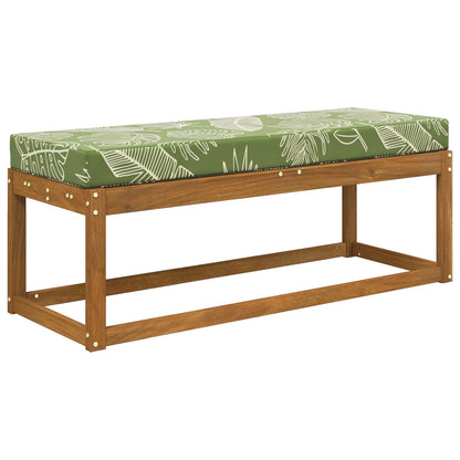 Cuscino da Sedia Esterno Foglie Verdi 111,5 x 40 x 8 cm