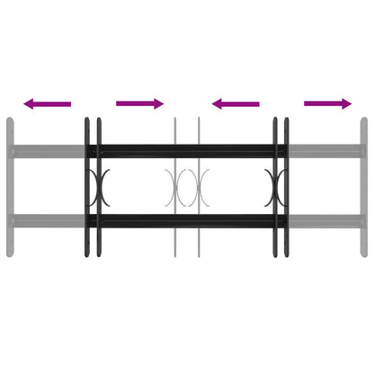 Griglia Finestra Nero 76 x 30 cm Acciaio verniciato a polvere