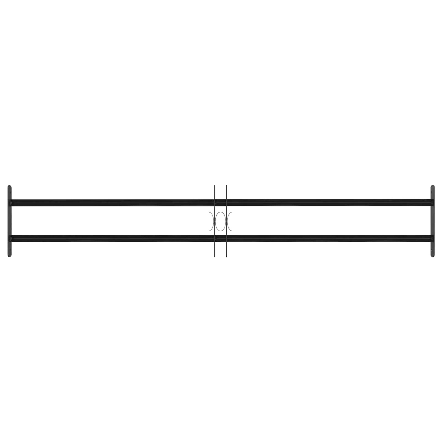 Griglia Finestra Nero 176 x 30 cm Acciaio verniciato a polvere