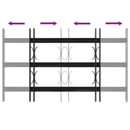 Griglia Finestra Nero 75.5 x 45 cm Acciaio verniciato a polvere