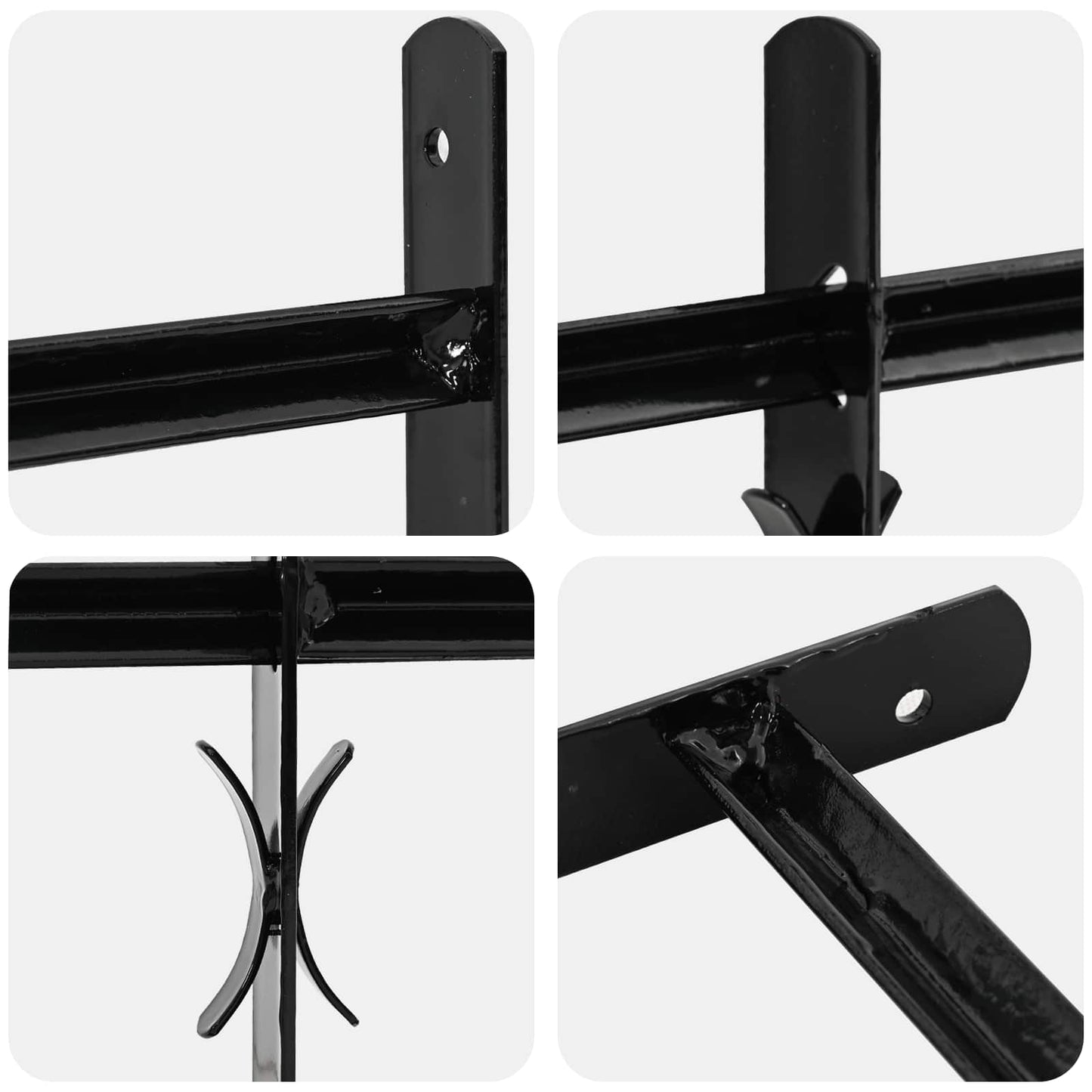 Griglia Finestra Nero 75.5 x 60 cm Acciaio verniciato a polvere