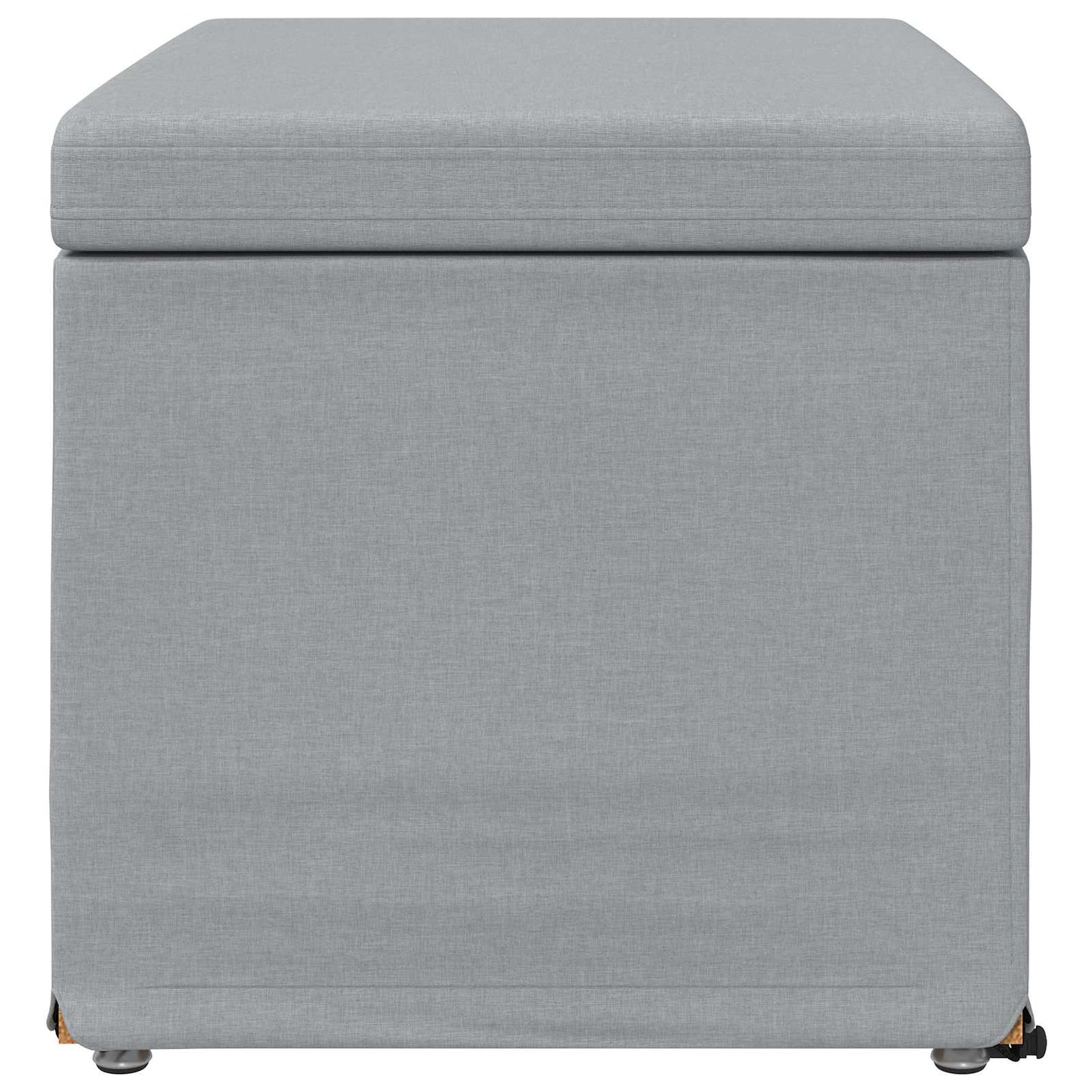 Pouf Grigio chiaro Tessuto e Legno Ingegnerizzato