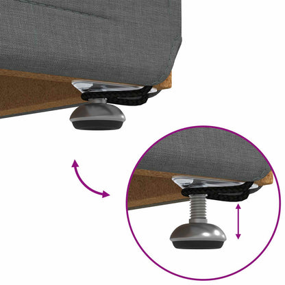 Pouf Grigio scuro Tessuto e Legno Ingegnerizzato