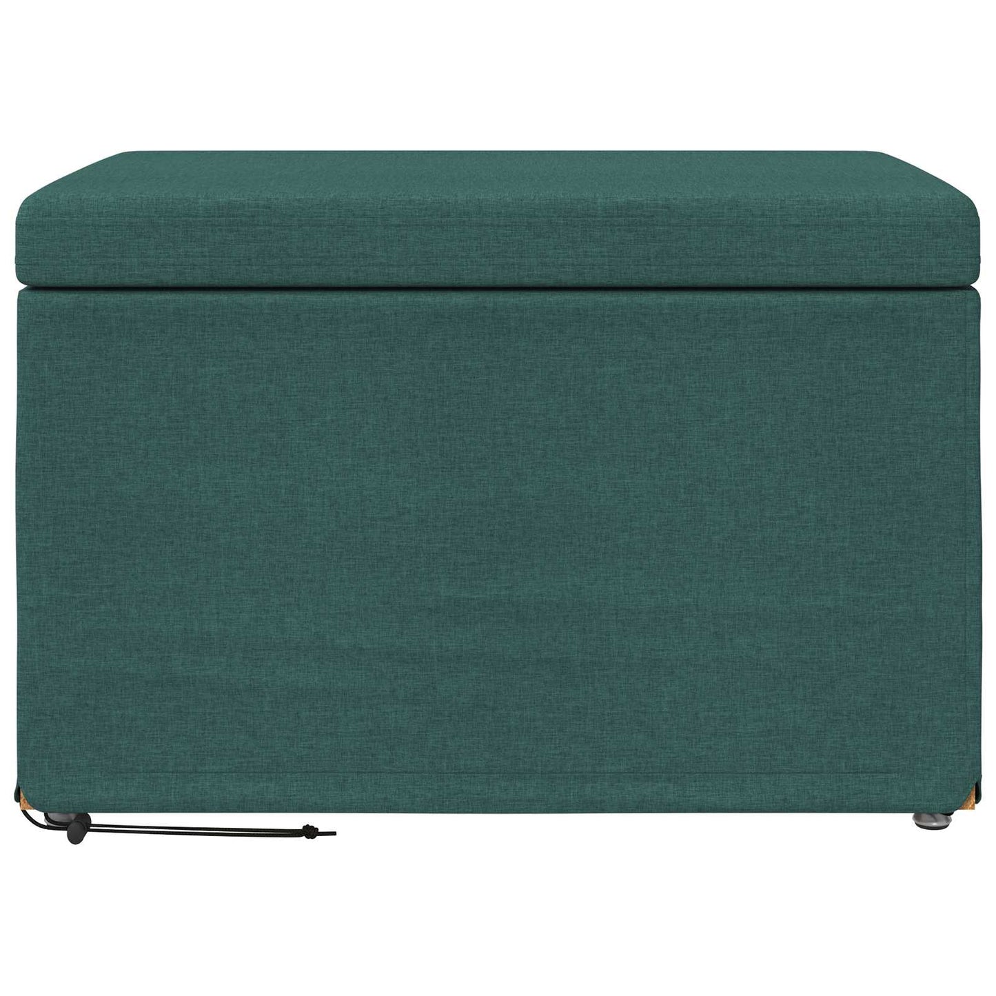 Pouf Verde Scuro 61 x 41 x 40 cm Tessuto e Legno Ingegnerizzato