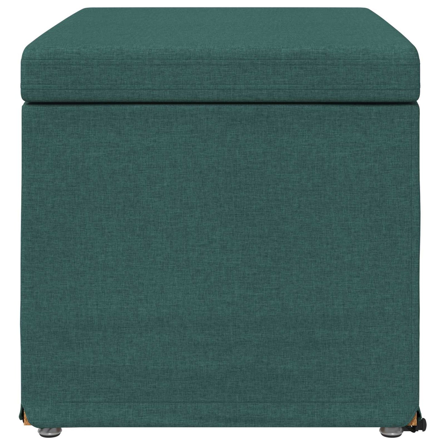 Pouf Verde Scuro 61 x 41 x 40 cm Tessuto e Legno Ingegnerizzato