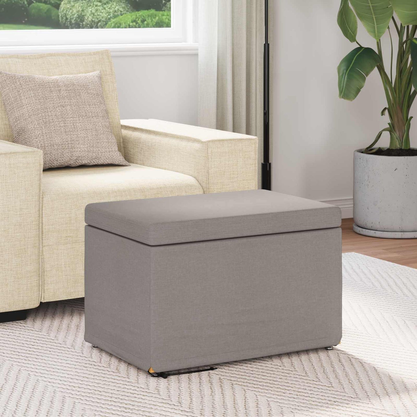 Pouf Talpa 61 x 41 x 40 cm Tessuto e Legno Ingegnerizzato