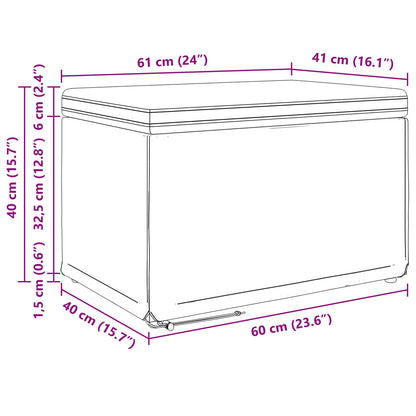 Pouf Talpa 61 x 41 x 40 cm Tessuto e Legno Ingegnerizzato