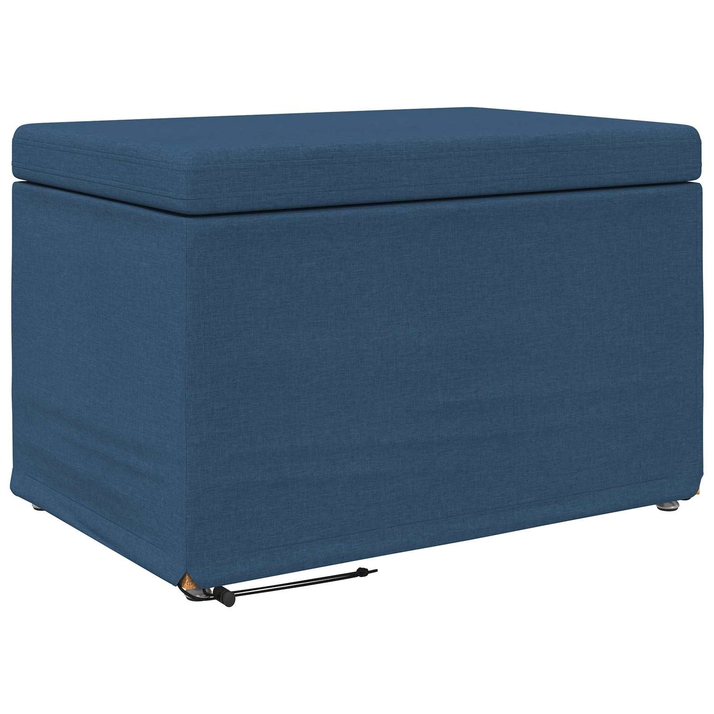 Pouf Blu 61 x 41 x 40 cm Tessuto e Legno Ingegnerizzato