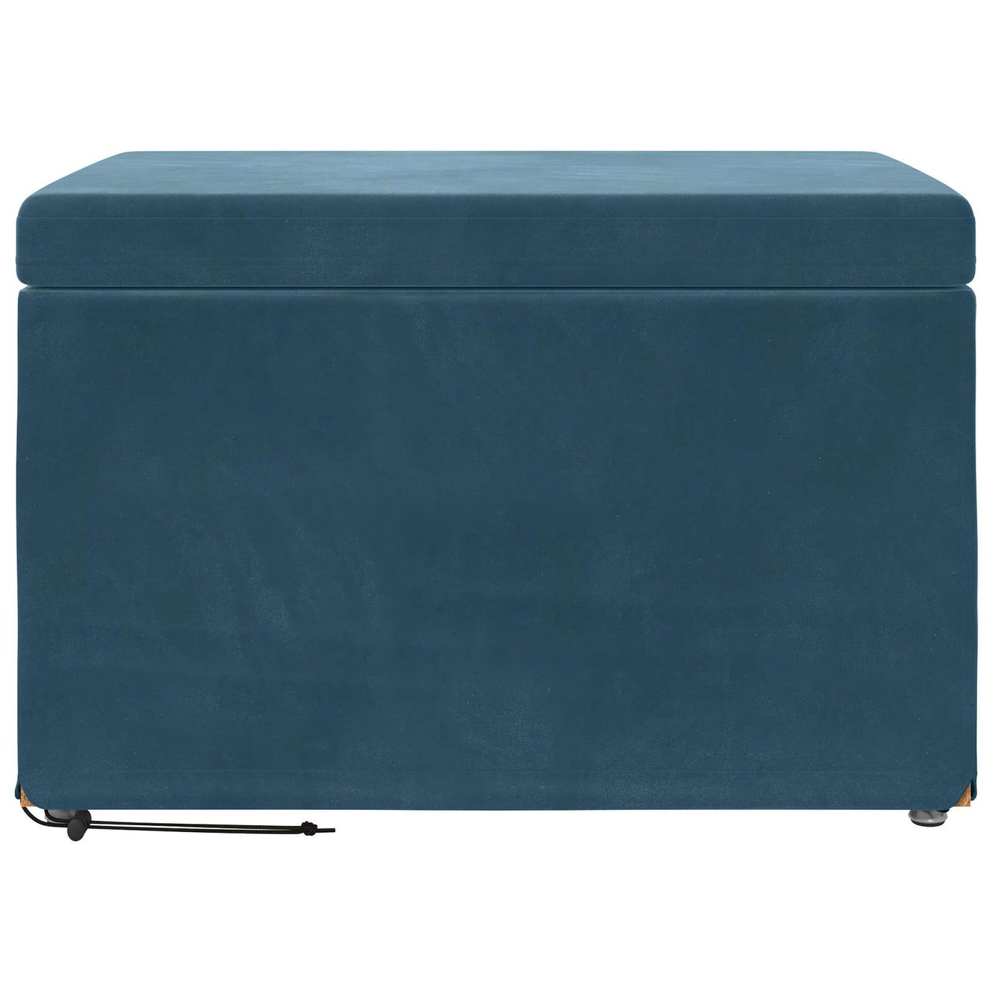Pouf Blu 61 x 41 x 40 cm Velluto e Legno Ingegnerizzato