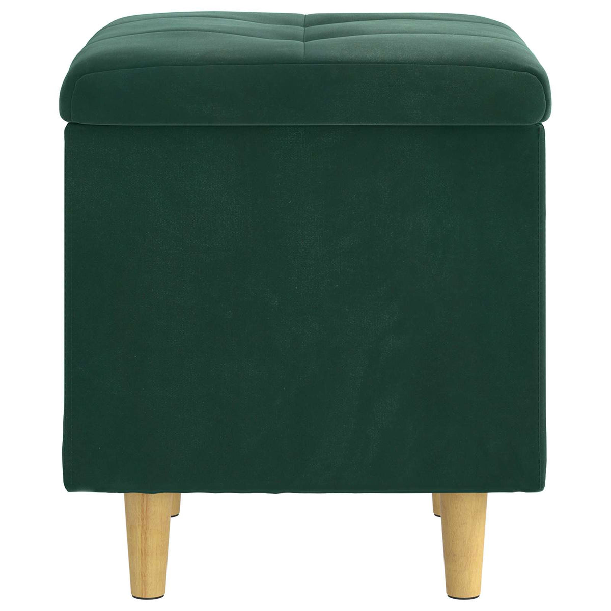 Pouf con Storage Verde Scuro 40 x 40 x 45 cm Velluto