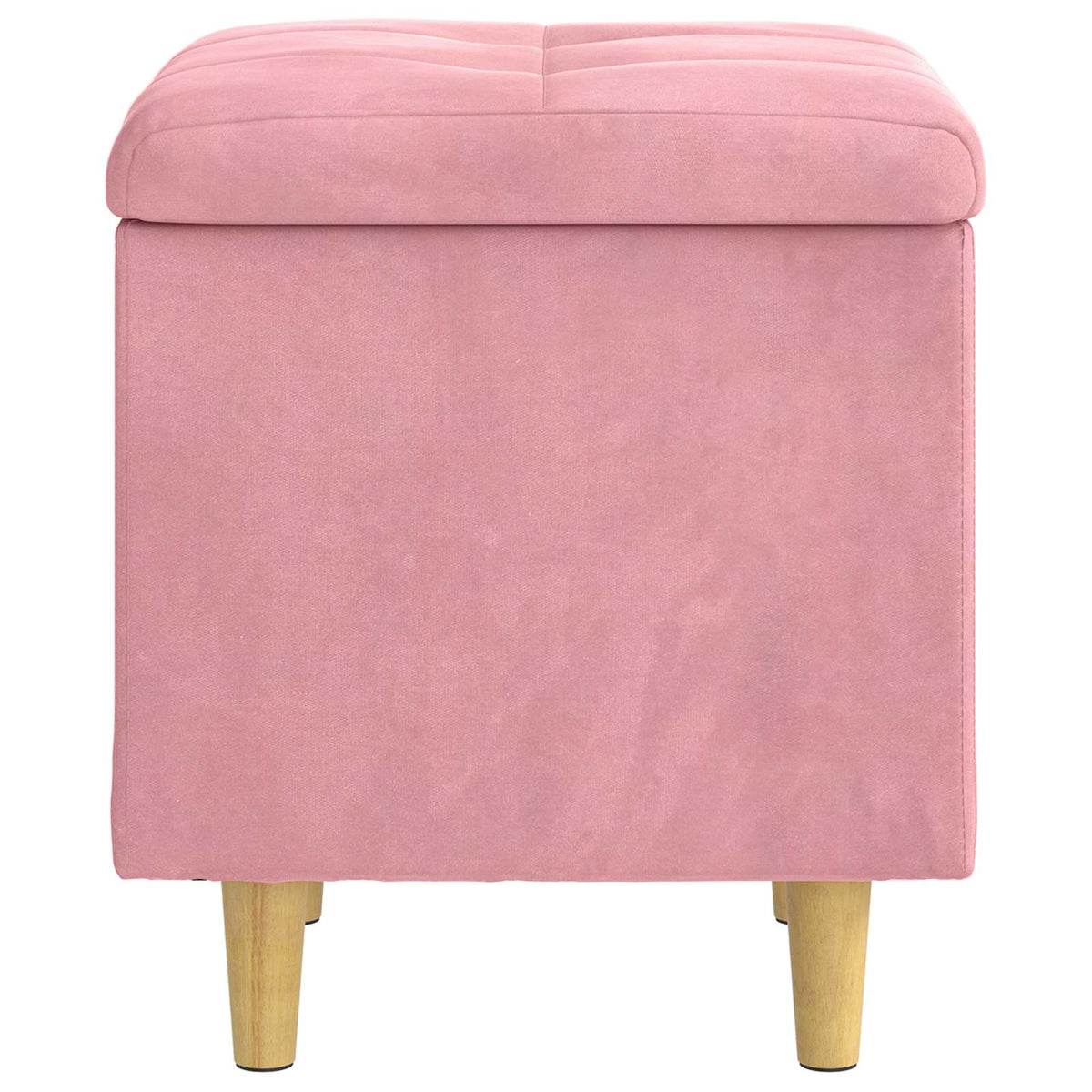 Pouf con Storage Rosa 40 x 40 x 45 cm Velluto | homemem39