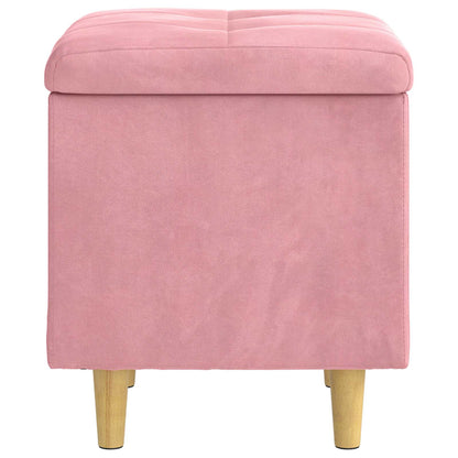 Pouf con Storage Rosa 40 x 40 x 45 cm Velluto | homemem39