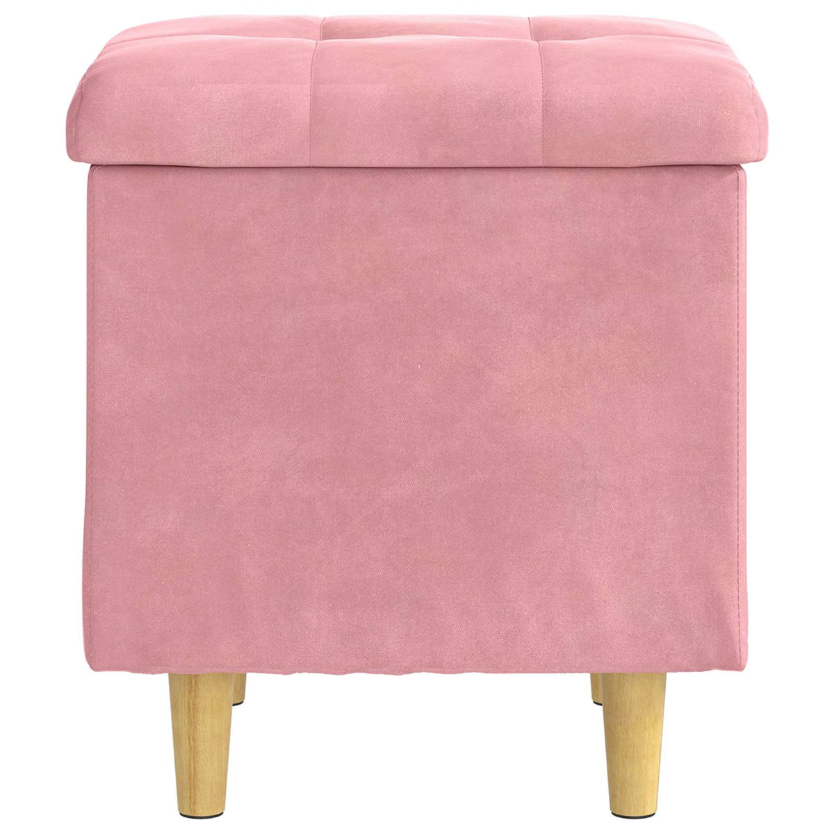 Pouf con Storage Rosa 40 x 40 x 45 cm Velluto | homemem39