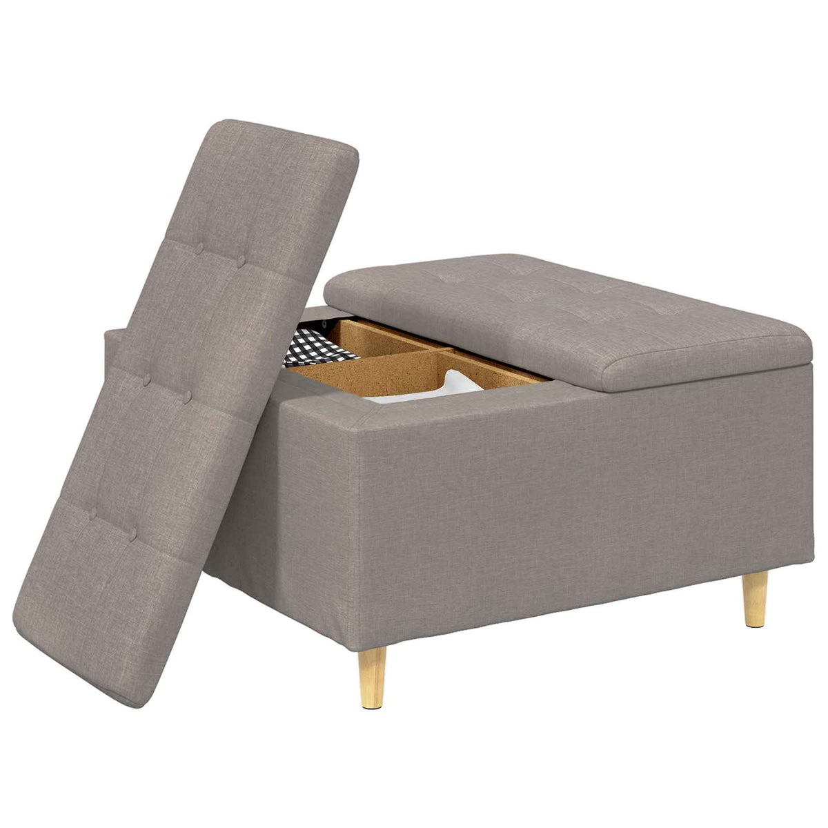 Pouf con Storage Talpa 80 x 80 x 45 cm Tessuto | homemem39