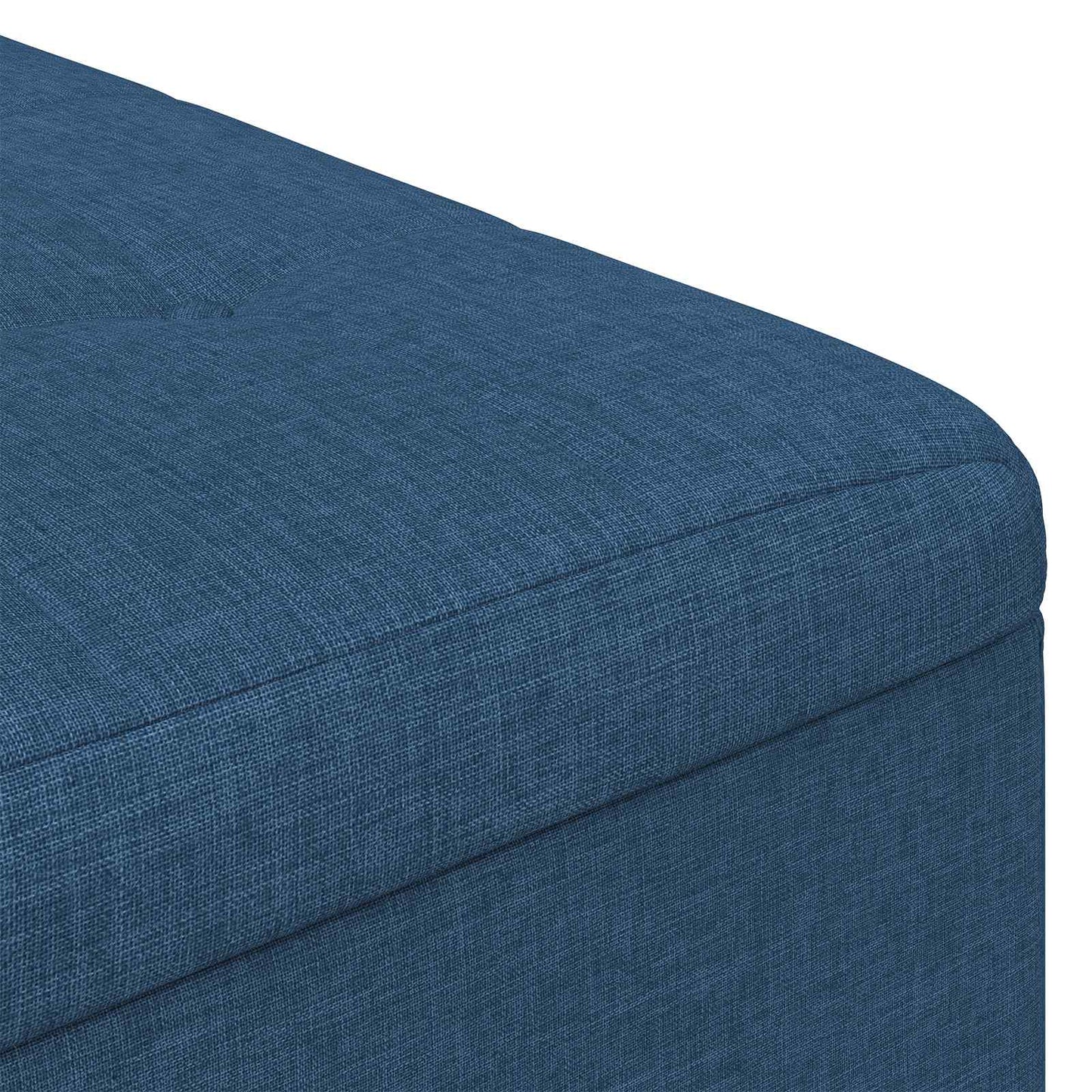 Pouf contenitore con cuscino Blu 80 x 80 x 45 cm Tessuto | homemem39
